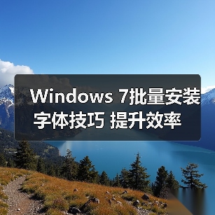 Windows 7批量安装字体技巧 提升效率(图2) Windows 7批量安装字体技巧 提升效率(图2)