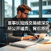 董事长短线交易被深交所公开谴责,背后原因揭秘(图2) 董事长短线交易被深交所公开谴责,背后原因揭秘(图2)