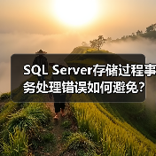 SQL Server存储过程事务处理错误如何避免?三种正确方法详解(图2) SQL Server存储过程事务处理错误如何避免?三种正确方法详解(图2)