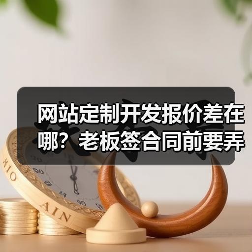 网站定制开发报价差在哪？老板签合同前要弄清的几笔费用